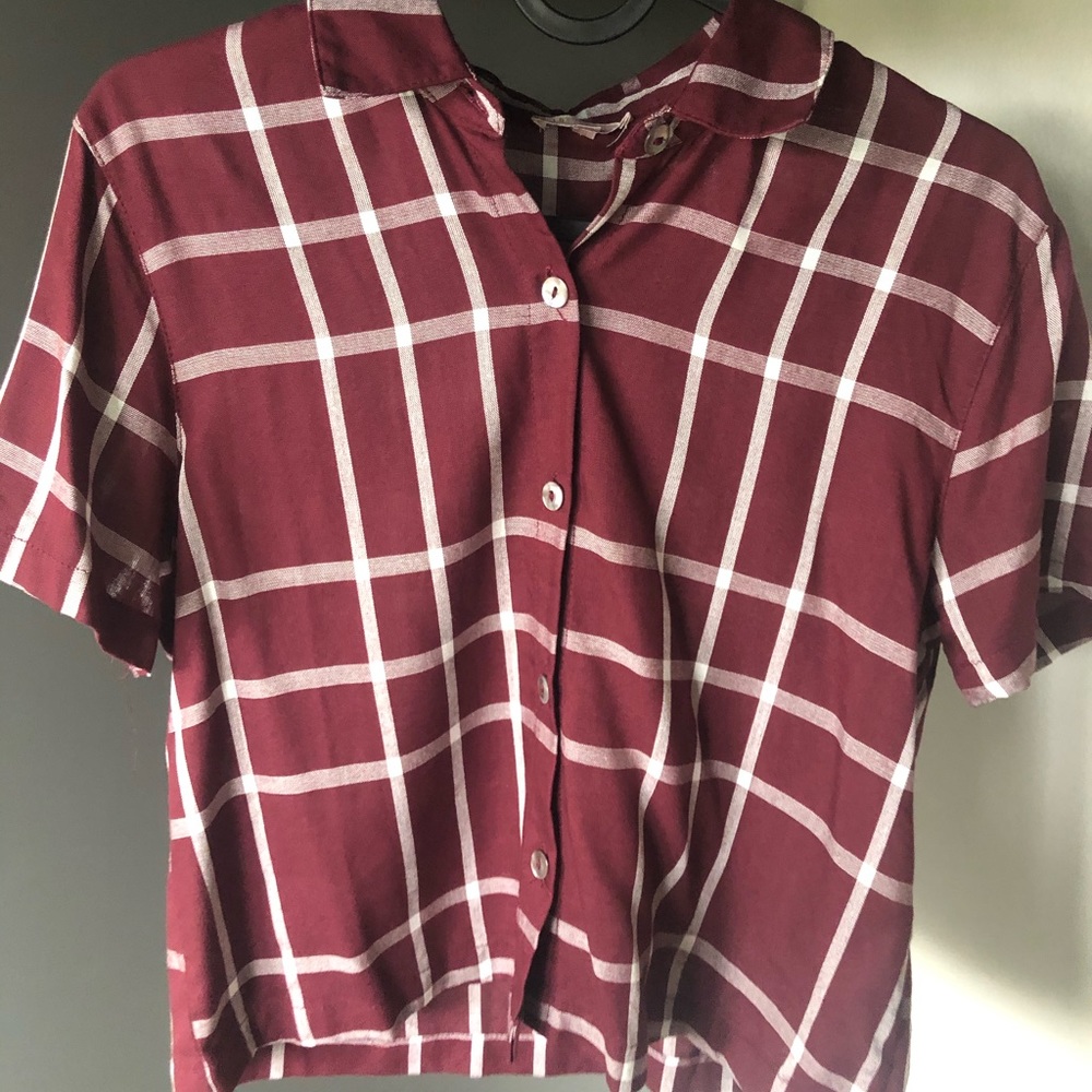Maroon top